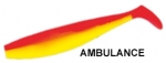 Виброхвост FOX Rage Pro Shad Firetails 7"/18cm - Ambulance (Red Chartreuse tail) 